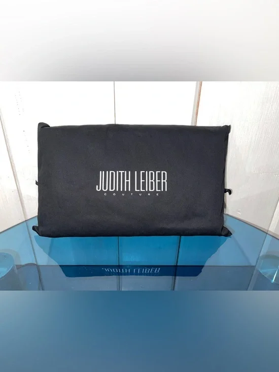 Judith Leiber Couture Champagne/Rainbow Crystal-Embellished Zip Clutch Pouch NWT - Picture 7 of 8